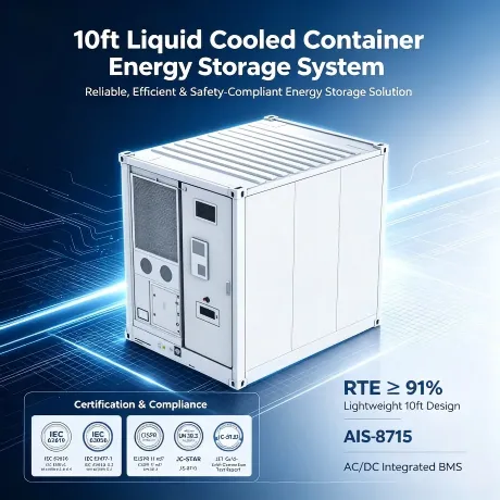 Container Energy Storage System 10ft, 2.5MWh AC Side