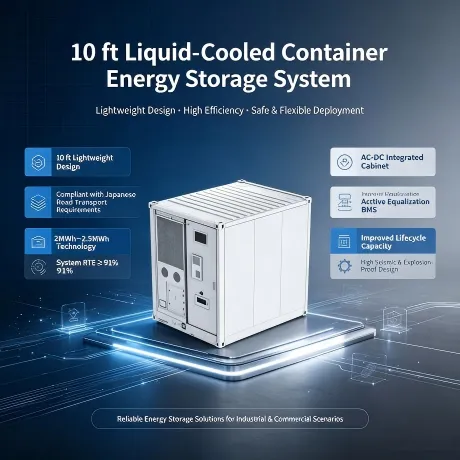 Container Energy Storage System 10ft, 2MWh AC Side