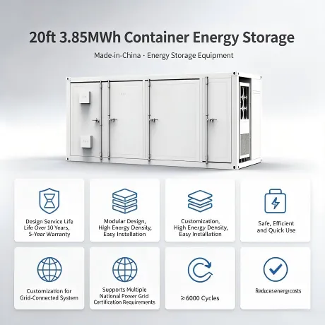 Container Energy Storage System 20ft，3.85MWh DC Side