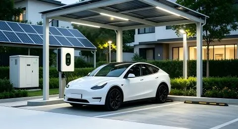 Outdoor Parking with Solar-storage-charging