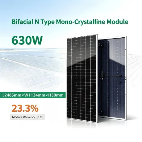 Bifacial N Type Mono-Crystalline 630W