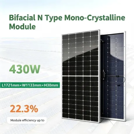 Bifacial N Type Mono-Crystalline 430W